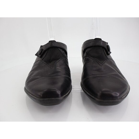 Think! Black Leather Mules Comfort Slip On Clog Shoe Womens 40 9 Comfort - Picture 3 of 12
